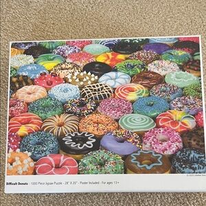 Vibrant Difficult Donuts Jigsaw Puzzle